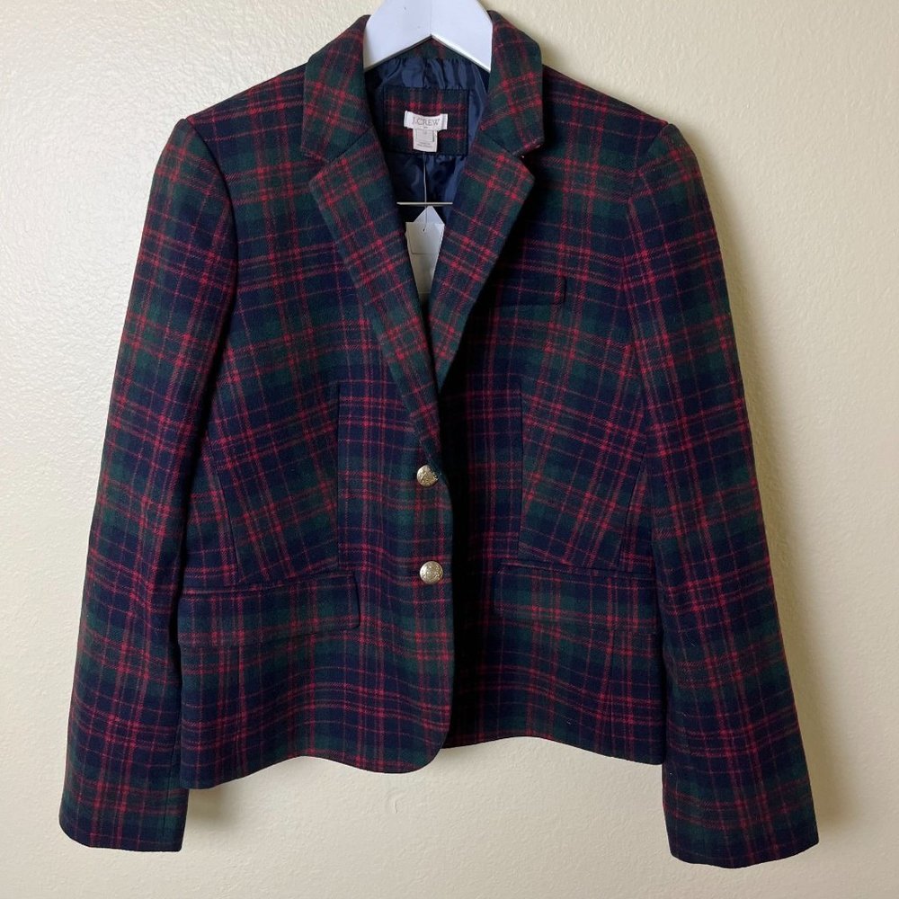 J. Crew Tartan Blazer - Red and Green
